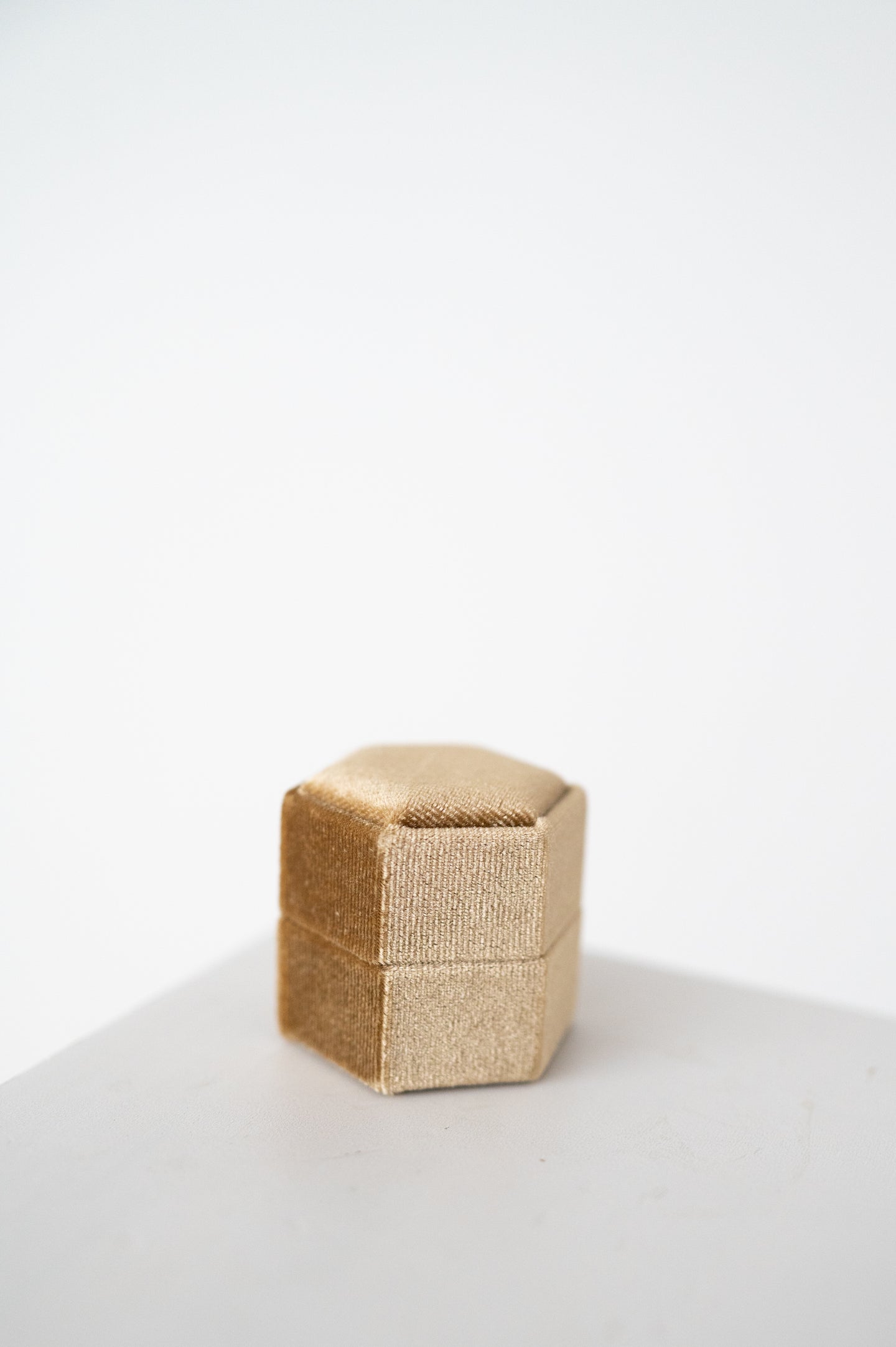 Coffee Velvet Ring Box